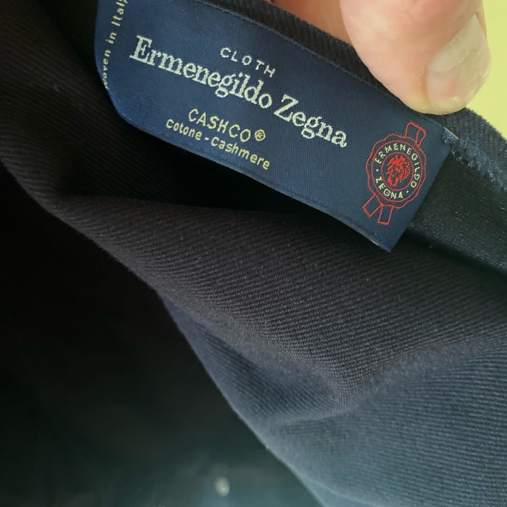 Eleventy Zegna Navy Cashmere-Cotton Trucker Jacket